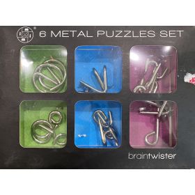 6 metal puzzles set