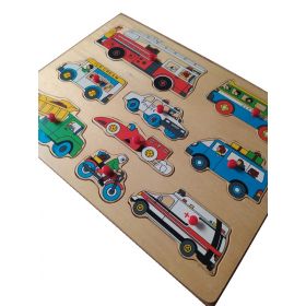 Puzzle en bois Police Pompier Bus
