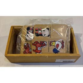 Dominos en bois animaux